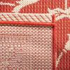 SAFAVIEH Washable Rug Outdoor Courtyard Collection – 4′ x 5’7″, Terracotta & Natural, Non-Shedding & Easy Cleaning, Ideal for Patio, Backyard, Mudroom (CY2098-3202)(Red/Natural)