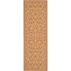 SAFAVIEH Washable Rug Outdoor Courtyard Collection – 4′ x 5’7″, Terracotta & Natural, Non-Shedding & Easy Cleaning, Ideal for Patio, Backyard, Mudroom (CY2098-3202)(Terracotta/Natural)