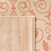 SAFAVIEH Washable Rug Outdoor Courtyard Collection – 4′ x 5’7″, Terracotta & Natural, Non-Shedding & Easy Cleaning, Ideal for Patio, Backyard, Mudroom (CY2098-3202)(Natural/Terra)