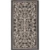 SAFAVIEH Washable Rug Outdoor Courtyard Collection – 4′ x 5’7″, Terracotta & Natural, Non-Shedding & Easy Cleaning, Ideal for Patio, Backyard, Mudroom (CY2098-3202)(Black/Sand)