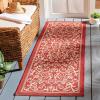 SAFAVIEH Washable Rug Outdoor Courtyard Collection – 4′ x 5’7″, Terracotta & Natural, Non-Shedding & Easy Cleaning, Ideal for Patio, Backyard, Mudroom (CY2098-3202)(Red/Natural)