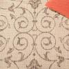 SAFAVIEH Washable Rug Outdoor Courtyard Collection – 4′ x 5’7″, Terracotta & Natural, Non-Shedding & Easy Cleaning, Ideal for Patio, Backyard, Mudroom (CY2098-3202)(Natural/Brown)