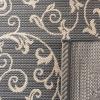 SAFAVIEH Washable Rug Outdoor Courtyard Collection – 4′ x 5’7″, Terracotta & Natural, Non-Shedding & Easy Cleaning, Ideal for Patio, Backyard, Mudroom (CY2098-3202)(Grey/Natural)