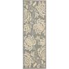 SAFAVIEH Washable Rug Outdoor Courtyard Collection – 5’3″ x 7’7″, Chocolate & Natural, Non-Shedding & Easy Cleaning, Ideal for Patio, Backyard, Mudroom (CY2961-3409)(Grey/Natural)