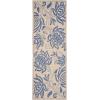 SAFAVIEH Washable Rug Outdoor Courtyard Collection – 5’3″ x 7’7″, Chocolate & Natural, Non-Shedding & Easy Cleaning, Ideal for Patio, Backyard, Mudroom (CY2961-3409)(Natural/Blue)