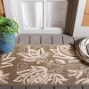 SAFAVIEH Washable Rug Outdoor Courtyard Collection – 5’3″ x 7’7″, Chocolate & Natural, Non-Shedding & Easy Cleaning, Ideal for Patio, Backyard, Mudroom (CY2961-3409)(Brown/Natural)