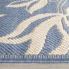 SAFAVIEH Washable Rug Outdoor Courtyard Collection – 5’3″ x 7’7″, Chocolate & Natural, Non-Shedding & Easy Cleaning, Ideal for Patio, Backyard, Mudroom (CY2961-3409)(Blue/Natural)