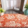 SAFAVIEH Washable Rug Outdoor Courtyard Collection – 5’3″ x 7’7″, Chocolate & Natural, Non-Shedding & Easy Cleaning, Ideal for Patio, Backyard, Mudroom (CY2961-3409)(Terracotta/Natural)