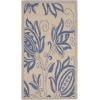 SAFAVIEH Washable Rug Outdoor Courtyard Collection – 5’3″ x 7’7″, Chocolate & Natural, Non-Shedding & Easy Cleaning, Ideal for Patio, Backyard, Mudroom (CY2961-3409)(Natural/Blue)