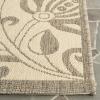 SAFAVIEH Washable Rug Outdoor Courtyard Collection – 5’3″ x 7’7″, Chocolate & Natural, Non-Shedding & Easy Cleaning, Ideal for Patio, Backyard, Mudroom (CY2961-3409)(Natural/Brown)