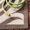 SAFAVIEH Washable Rug Outdoor Courtyard Collection – 5’3″ x 7’7″, Chocolate & Natural, Non-Shedding & Easy Cleaning, Ideal for Patio, Backyard, Mudroom (CY2961-3409)(Chocolate/Natural)