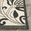 SAFAVIEH Washable Rug Outdoor Courtyard Collection – 5’3″ x 7’7″, Chocolate & Natural, Non-Shedding & Easy Cleaning, Ideal for Patio, Backyard, Mudroom (CY2961-3409)(Sand/Black)
