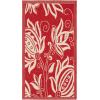 SAFAVIEH Washable Rug Outdoor Courtyard Collection – 5’3″ x 7’7″, Chocolate & Natural, Non-Shedding & Easy Cleaning, Ideal for Patio, Backyard, Mudroom (CY2961-3409)(Red/Natural)