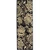 SAFAVIEH Washable Rug Outdoor Courtyard Collection – 5’3″ x 7’7″, Chocolate & Natural, Non-Shedding & Easy Cleaning, Ideal for Patio, Backyard, Mudroom (CY2961-3409)(Black/Sand)