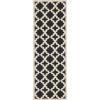 SAFAVIEH Washable Rug Outdoor Courtyard Collection – 6’7″ x 9’6″, Green & Beige, Non-Shedding & Easy Cleaning, Ideal for Patio, Backyard, Mudroom (CY6913-244)(Black/Beige)