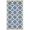 SAFAVIEH Washable Rug Outdoor Courtyard Collection – 6’7″ x 9’6″, Green & Beige, Non-Shedding & Easy Cleaning, Ideal for Patio, Backyard, Mudroom (CY6913-244)(Blue/Beige)