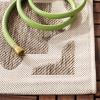 SAFAVIEH Washable Rug Outdoor Courtyard Collection – 6’7″ x 9’6″, Green & Beige, Non-Shedding & Easy Cleaning, Ideal for Patio, Backyard, Mudroom (CY6913-244)(Blue/Beige)
