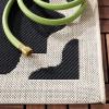 SAFAVIEH Washable Rug Outdoor Courtyard Collection – 6’7″ x 9’6″, Green & Beige, Non-Shedding & Easy Cleaning, Ideal for Patio, Backyard, Mudroom (CY6913-244)(Black/Beige)