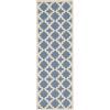 SAFAVIEH Washable Rug Outdoor Courtyard Collection – 6’7″ x 9’6″, Green & Beige, Non-Shedding & Easy Cleaning, Ideal for Patio, Backyard, Mudroom (CY6913-244)(Blue/Beige)