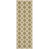 SAFAVIEH Washable Rug Outdoor Courtyard Collection – 6’7″ x 9’6″, Green & Beige, Non-Shedding & Easy Cleaning, Ideal for Patio, Backyard, Mudroom (CY6913-244)(Green/Beige)
