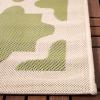 SAFAVIEH Washable Rug Outdoor Courtyard Collection – 6’7″ x 9’6″, Green & Beige, Non-Shedding & Easy Cleaning, Ideal for Patio, Backyard, Mudroom (CY6913-244)(Green/Beige)
