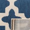 SAFAVIEH Washable Rug Outdoor Courtyard Collection – 6’7″ x 9’6″, Green & Beige, Non-Shedding & Easy Cleaning, Ideal for Patio, Backyard, Mudroom (CY6913-244)(Navy/Beige)