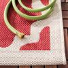 SAFAVIEH Washable Rug Outdoor Courtyard Collection – 6’7″ x 9’6″, Green & Beige, Non-Shedding & Easy Cleaning, Ideal for Patio, Backyard, Mudroom (CY6913-244)(Red/Bone)