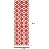 SAFAVIEH Washable Rug Outdoor Courtyard Collection – 6’7″ x 9’6″, Green & Beige, Non-Shedding & Easy Cleaning, Ideal for Patio, Backyard, Mudroom (CY6913-244)(Red/Bone)