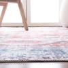 SAFAVIEH Washable Rug Serapi Collection – 4′ x 6′, Rust & Blue, Slip Resistant & Easy to Clean, Ideal for Foyer, Kitchen, Nursery, Office, Bedroom (SEP553P)(Rust/Blue)