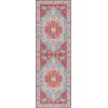 SAFAVIEH Washable Rug Tucson Collection – 8′ x 10′, Aqua & Rust, Slip Resistant & Easy to Clean, Ideal for Living Room, Bedroom, Dining Space (TSN120J)(Aqua/Rust)