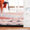SAFAVIEH Washable Rug Tucson Collection – 8′ x 10′, Aqua & Rust, Slip Resistant & Easy to Clean, Ideal for Living Room, Bedroom, Dining Space (TSN120J)(Aqua/Rust)