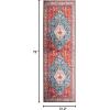 SAFAVIEH Washable Rug Tucson Collection – 8′ x 10′, Beige & Blue, Slip Resistant & Easy to Clean, Ideal for Living Room, Bedroom, Dining Space (TSN104B)(Beige/Blue)