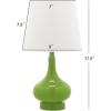 Safavieh Kids Lighting Collection Amy Orange Gourd 18-inch Bedroom Living Room Home Office Desk Nightstand Table Lamp (LED Bulb Included)(Green)