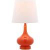 Safavieh Kids Lighting Collection Amy Orange Gourd 18-inch Bedroom Living Room Home Office Desk Nightstand Table Lamp (LED Bulb Included)(Orange)