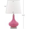 Safavieh Kids Lighting Collection Amy Orange Gourd 18-inch Bedroom Living Room Home Office Desk Nightstand Table Lamp (LED Bulb Included)(Pink)