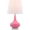 Safavieh Kids Lighting Collection Amy Orange Gourd 18-inch Bedroom Living Room Home Office Desk Nightstand Table Lamp (LED Bulb Included)(Pink)