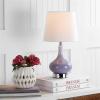 Safavieh Kids Lighting Collection Amy Orange Gourd 18-inch Bedroom Living Room Home Office Desk Nightstand Table Lamp (LED Bulb Included)(Purple)