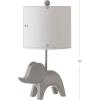 Safavieh Kids Lighting Collection Ellie Elephant White Ceramic 20-inch Bedroom Living Room Home Office Desk Nightstand Table Lamp (LED Bulb Included)(Gray)