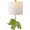 Safavieh Kids Lighting Collection Ellie Elephant White Ceramic 20-inch Bedroom Living Room Home Office Desk Nightstand Table Lamp (LED Bulb Included)(Green)