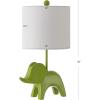 Safavieh Kids Lighting Collection Ellie Elephant White Ceramic 20-inch Bedroom Living Room Home Office Desk Nightstand Table Lamp (LED Bulb Included)(Green)