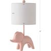 Safavieh Kids Lighting Collection Ellie Elephant White Ceramic 20-inch Bedroom Living Room Home Office Desk Nightstand Table Lamp (LED Bulb Included)(Pink)