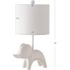 Safavieh Kids Lighting Collection Ellie Elephant White Ceramic 20-inch Bedroom Living Room Home Office Desk Nightstand Table Lamp (LED Bulb Included)(White)
