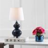 Safavieh Kids Lighting Collection Eva Navy Double Gourd 19-inch Bedroom Living Room Home Office Desk Nightstand Table Lamp (LED Bulb Included)(Navy)