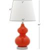 Safavieh Kids Lighting Collection Eva Navy Double Gourd 19-inch Bedroom Living Room Home Office Desk Nightstand Table Lamp (LED Bulb Included)(Orange)