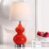 Safavieh Kids Lighting Collection Eva Navy Double Gourd 19-inch Bedroom Living Room Home Office Desk Nightstand Table Lamp (LED Bulb Included)(Orange)