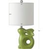 Safavieh Kids Lighting Collection Ruby Rabbit Grey Ceramic 19-inch Bedroom Living Room Home Office Desk Nightstand Table Lamp (LED Bulb Included)(Green)