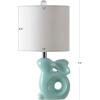 Safavieh Kids Lighting Collection Ruby Rabbit Grey Ceramic 19-inch Bedroom Living Room Home Office Desk Nightstand Table Lamp (LED Bulb Included)(Sea Foam)