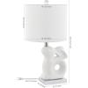 Safavieh Kids Lighting Collection Ruby Rabbit Grey Ceramic 19-inch Bedroom Living Room Home Office Desk Nightstand Table Lamp (LED Bulb Included)(White)