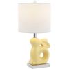 Safavieh Kids Lighting Collection Ruby Rabbit Grey Ceramic 19-inch Bedroom Living Room Home Office Desk Nightstand Table Lamp (LED Bulb Included)(Yellow)