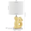 Safavieh Kids Lighting Collection Ruby Rabbit Grey Ceramic 19-inch Bedroom Living Room Home Office Desk Nightstand Table Lamp (LED Bulb Included)(Yellow)